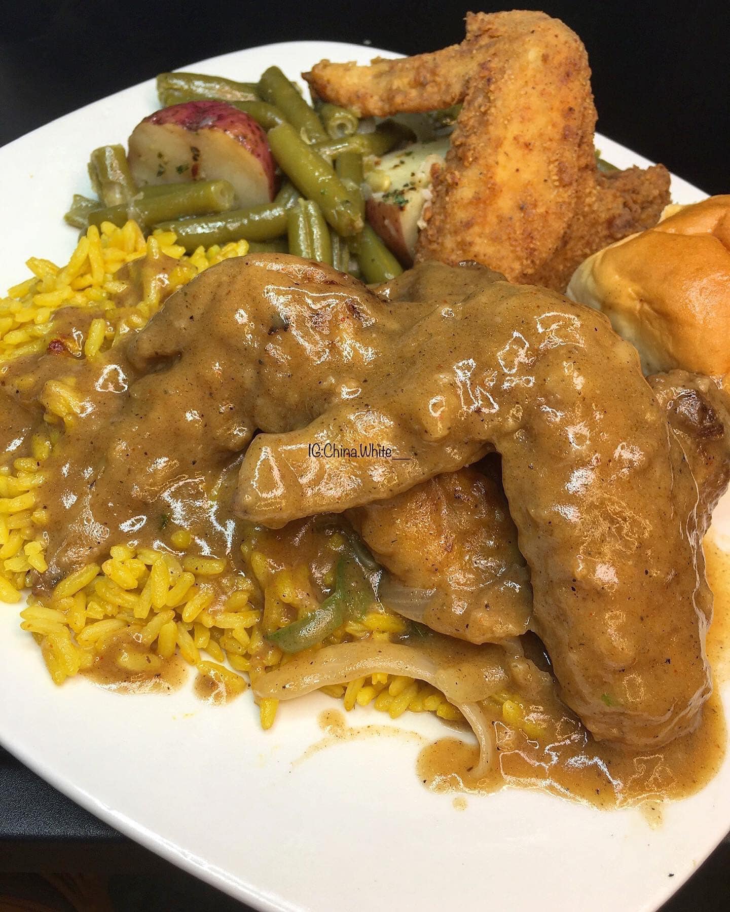 Smothered Chicken – Creole Seoul, LLC